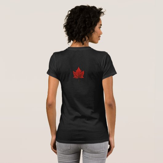 Gepersonaliseerd V-Neck Shirt voor dames in Canada (Achterkant volledig)