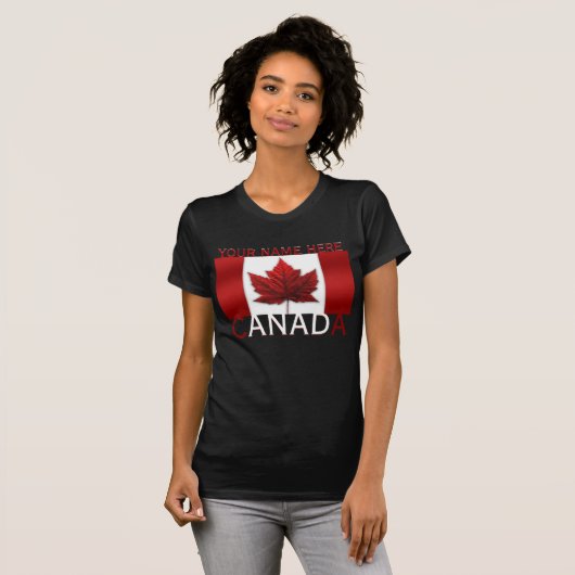 Gepersonaliseerd V-Neck Shirt voor dames in Canada (Voorkant volledig)