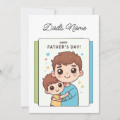 Gepersonaliseerd vader en zoon feestdagenkaart (Voorkant)