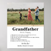 Gepersonaliseerd Vaderdag cadeau voor grootouders Poster (Voorkant)