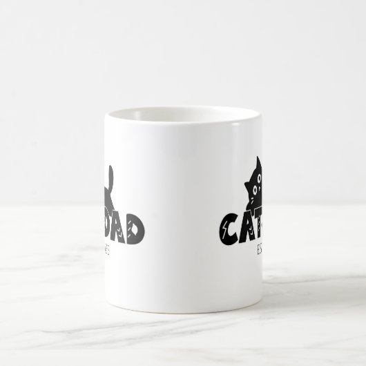 Gepersonaliseerd Vaderdag cadeau voor kattenliefhe Koffiemok (Center)