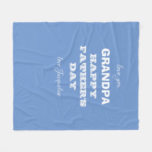 Gepersonaliseerd Vaderdag cadeau voor opa. gerust Fleece Deken (Voorkant (Horizontaal))