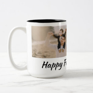 gepersonaliseerd Vaderdag Tweekleurige Koffiemok