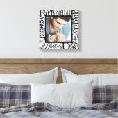 Gepersonaliseerd Vaderdag Word Collage White Canvas Afdruk (Insitu (Slaapkamer))