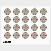 Gepersonaliseerd Vakantie/Kerst Pinecone Gift Labe Ronde Sticker (Vel)