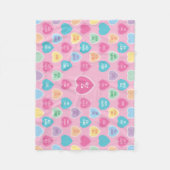 Gepersonaliseerd Valentijn Snoep Gehoorroze Fleece Deken (Voorkant)