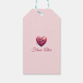 Gepersonaliseerd Valentijnsdag Dog Theme Cadeaulabel (Achterkant)