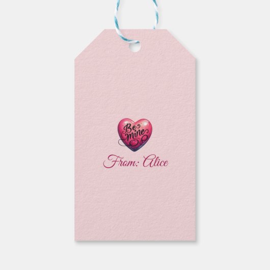 Gepersonaliseerd Valentijnsdag Dog Theme Cadeaulabel (Achterkant)