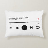 Gepersonaliseerd Valentijnsdag Lied Album Koppel Accent Kussen (Voorkant)