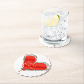 Gepersonaliseerd Valentijnsdag Onderzetters Hart (Insitu)