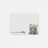 Gepersonaliseerd van bureau van Tiger Sunflower Cr Post-it® Notes (Voorkant)