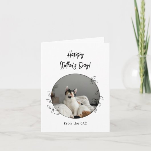 Gepersonaliseerd Van de Kat Gelukkige Moederdag Kaart (Voorkant)