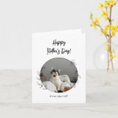 Gepersonaliseerd Van de Kat Gelukkige Moederdag Kaart (Gele Bloem)