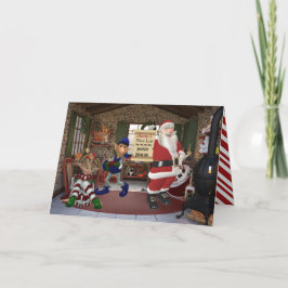 Gepersonaliseerd van de Workshop van de Kerstman Feestdagen Kaart
