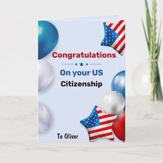 Gepersonaliseerd van harte gefeliciteerd met uw Am Kaart (Voorkant)