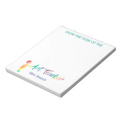 Gepersonaliseerd van het bureau van de kunstleraar notitieblok (Linkerzijde)