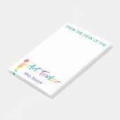 Gepersonaliseerd van het bureau van de kunstleraar post-it® notes (Schuin)