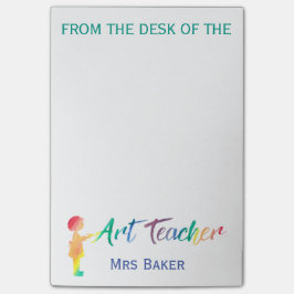 Gepersonaliseerd van het bureau van de kunstleraar post-it® notes