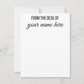 Gepersonaliseerd van het bureau van Nota's Notitiekaartje (Voorkant)