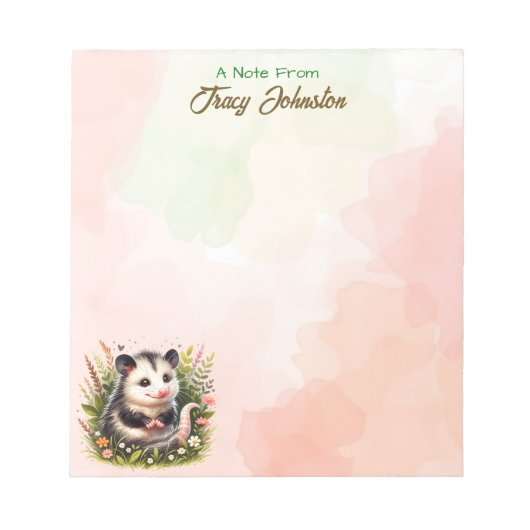 Gepersonaliseerd van het bureau van Waterverf Poss Notitieblok (Voorkant)