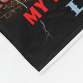 Gepersonaliseerd van Lion Papa tot mijn Wolf zoon Fleece Deken (Hoek)