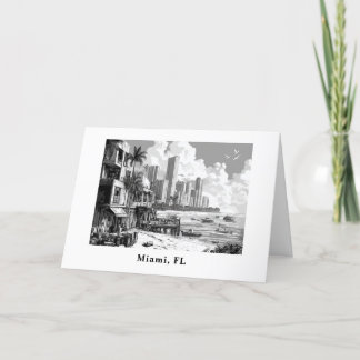 Gepersonaliseerd van Miami FL reizen Feestdagen Kaart