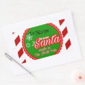 Gepersonaliseerd van Santa kinder Kerst Rechthoekige Sticker (Envelop)