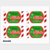 Gepersonaliseerd van Santa kinder Kerst Rechthoekige Sticker (Vel)