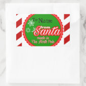 Gepersonaliseerd van Santa kinder Kerst Rechthoekige Sticker (Tas)