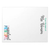 Gepersonaliseerd vanaf het bureau van de assistent notitieblok (Voorkant)