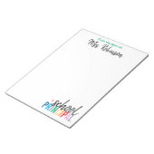 Gepersonaliseerd vanaf het bureau van de schooldir notitieblok (Schuin)