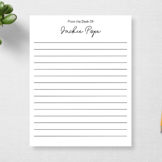 Gepersonaliseerd vanaf het bureau van het 1e Jubil Notitieblok