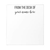 Gepersonaliseerd vanaf het bureau van het Notitieb Notitieblok (Voorkant)