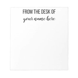 Gepersonaliseerd vanaf het bureau van het Notitieb Notitieblok