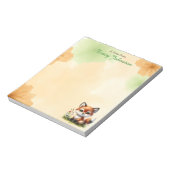 Gepersonaliseerd vanaf het bureau van Schattige Fo Notitieblok (Linkerzijde)