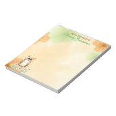 Gepersonaliseerd vanaf het bureau van | Uil en blo Notitieblok (Linkerzijde)