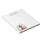 Gepersonaliseerd vanaf het bureau van | wasbeer notitieblok (Schuin)