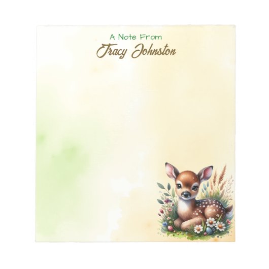 Gepersonaliseerd vanaf het bureau van Waterverf De Notitieblok (Voorkant)