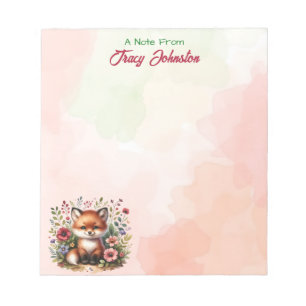 Gepersonaliseerd vanaf het bureau van Waterverf Fo Notitieblok