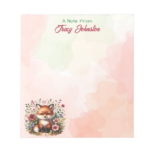 Gepersonaliseerd vanaf het bureau van Waterverf Fo Notitieblok (Voorkant)