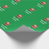 Gepersonaliseerd vanaf Kerstmis met Santa Cartoon Cadeaupapier (Hoek)