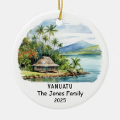 Gepersonaliseerd Vanuatu Ornament, Oceanië Keramisch Ornament (Voorkant)