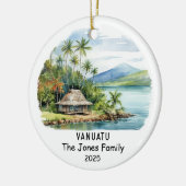 Gepersonaliseerd Vanuatu Ornament, Oceanië Keramisch Ornament (Links)