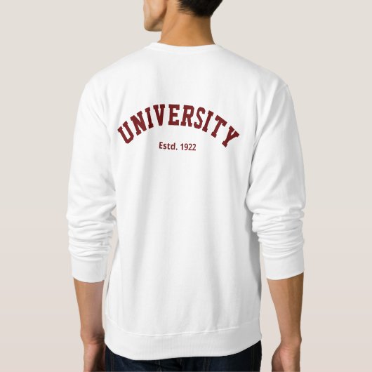 Gepersonaliseerd Varsity Shirt (Achterkant)