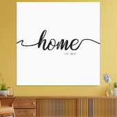 Gepersonaliseerd vastgesteld jaar | Startpagina Canvas Afdruk (Insitu (Woonkamer))