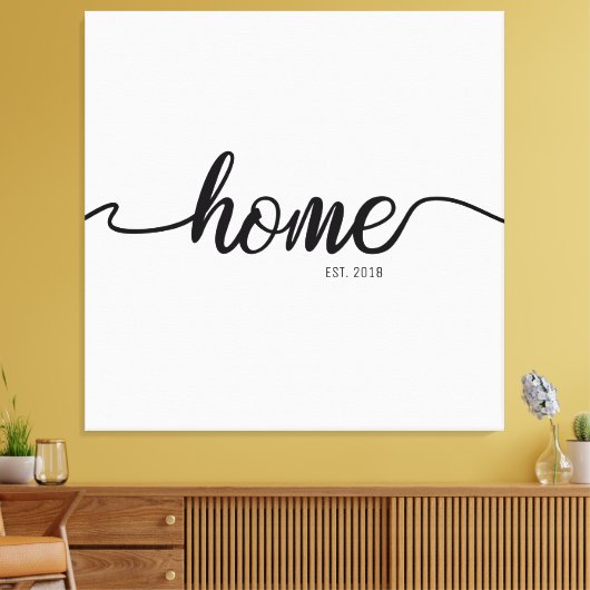 Gepersonaliseerd vastgesteld jaar | Startpagina Canvas Afdruk (Insitu (Woonkamer))