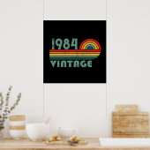 Gepersonaliseerd veertig vintage 40e verjaardagsfe poster (Keuken)