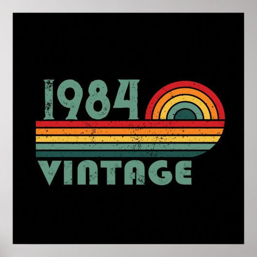 Gepersonaliseerd veertig vintage 40e verjaardagsfe poster (Voorkant)