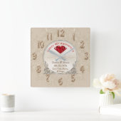 Gepersonaliseerd veertigste Jubileum voor bruiloft Vierkante Klok (Huis)