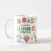 Gepersonaliseerd Vegan Living Life op de Veg Gift Koffiemok (Links)